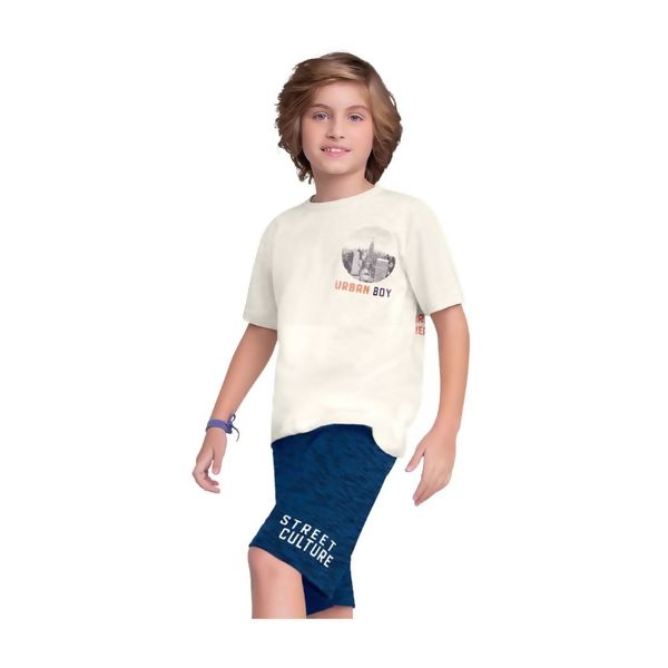 Conjunto Infantil Masculino Camiseta + Bermuda Kyly Urban Boy 112706