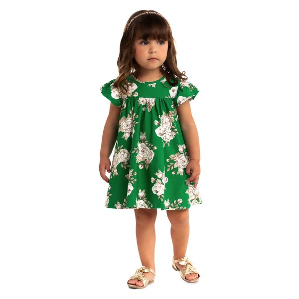 Vestido Infantil Milon Florido Manga 15333