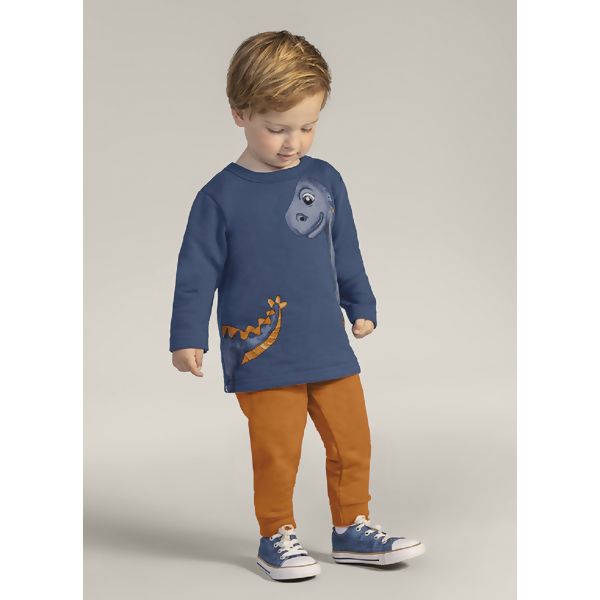 Conjunto de Moletom Infantil Menino Dinossauro -Brandili - 54925