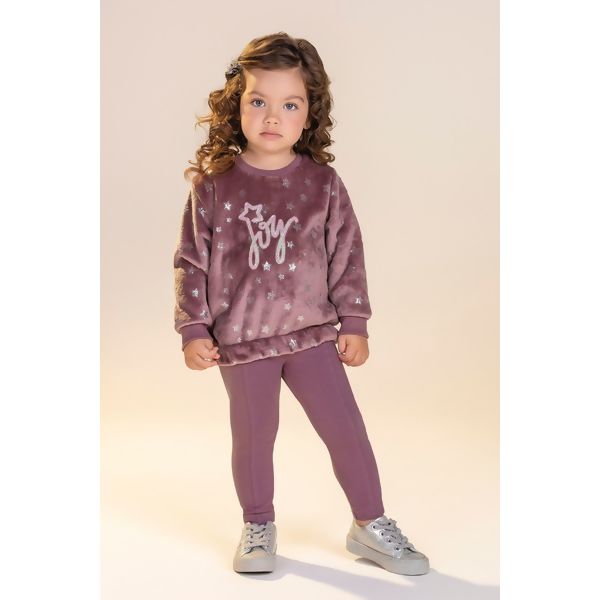 Conjunto Infantil Menina Inverno Colorittá Blusão e Legging 73122