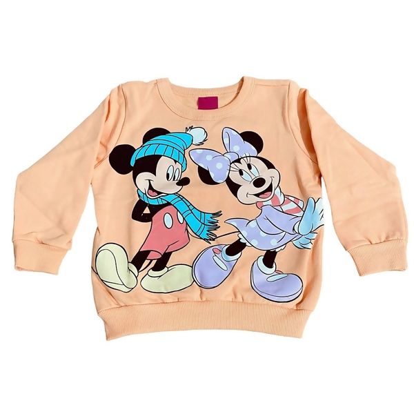 Blusão de Moletom infantil Menina Disney Minnie e Mickey - Cativa - Sol e Lua - 10747