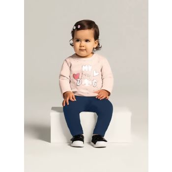 Conjunto de Moletom Infantil Feminino Cachorrinho - Brandili - 54911