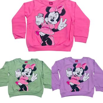 Blusão Cativa Disney Minnie Selfie Flanelado com Punho 12531